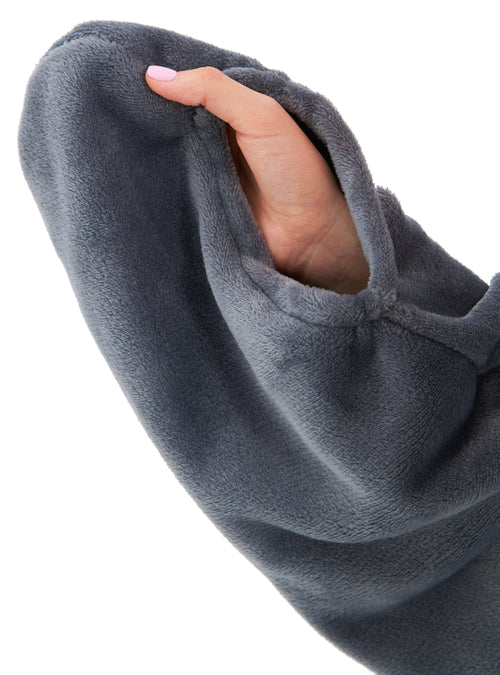 OLIVIA ROCCO Oversized Shark Wearable Blanket Hoodie Fleece With Sleeves Ultra Soft