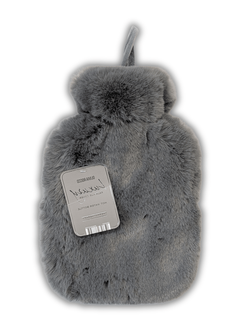OLIVIA ROCCO Faux Fur Covered 2 Litre Luxury Hot Water Bottle Thermotherapy Natural Hotel-Quality Everyday Comfort