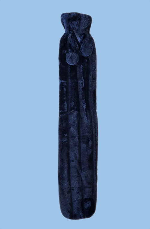 OLIVIA ROCCO Extra Long 2L Hot Water Bottle With Plush Faux Fur Cover Natural Rubber UK