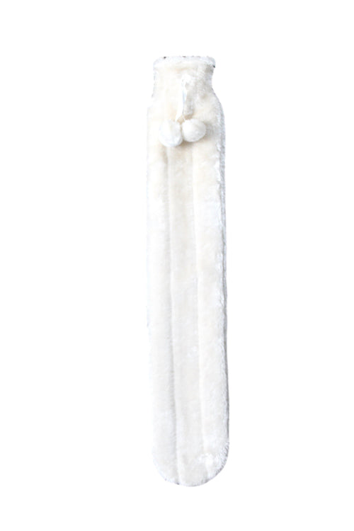 OLIVIA ROCCO Extra Long 2L Hot Water Bottle With Plush Faux Fur Cover Natural Rubber UK
