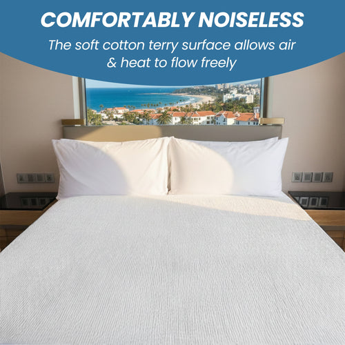 OLIVIA ROCCO Waterproof Terry Towel Mattress Protector With Deep Skirt Highly Absorbent