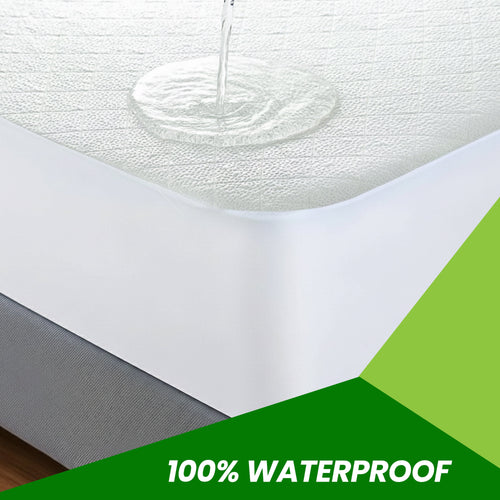 OLIVIA ROCCO Bamboo Quilted Waterproof Mattress Protector with Extra Deep Pocket Elastic