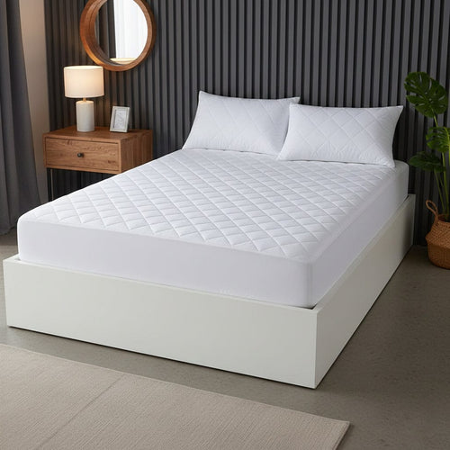 OLIVIA ROCCO Egyptian Cotton Quilted Waterproof Mattress Protector Extra Deep Deep Fitted Easy-Care Protection