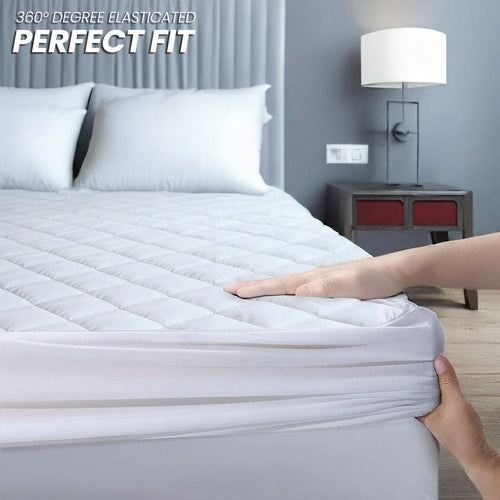 OLIVIA ROCCO Quilted Extra Deep Mattress Protector Microfibre Top Waterproof Reverse
