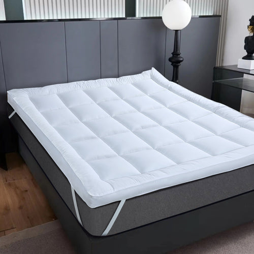 OLIVIA ROCCO Microfibre Mattress Topper Heavy Fill Extra Deep Anti Allergy Cooling