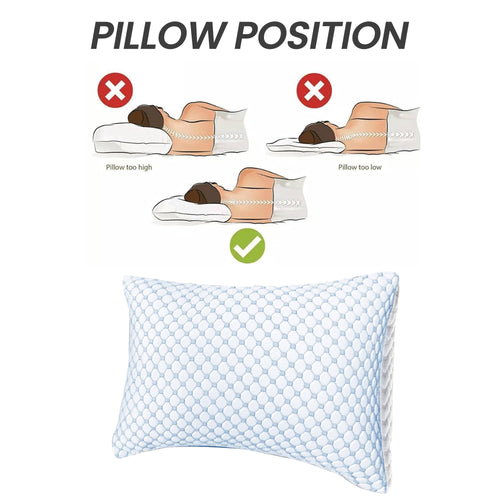 OLIVIA ROCCO Ice Cool Hypoallergenic Cooling Memory Foam Pillow for Cold Night Comfort