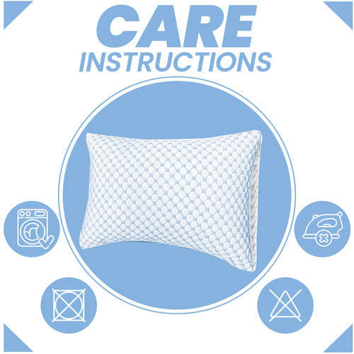 OLIVIA ROCCO Ice Cool Hypoallergenic Cooling Memory Foam Pillow for Cold Night Comfort