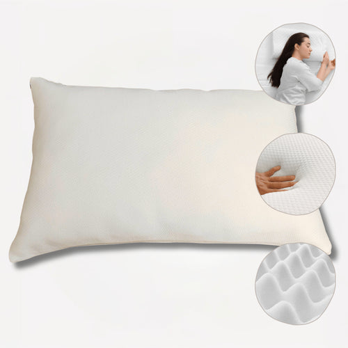 OLIVIA ROCCO Memory Foam Pillow Medium With Luxury Premium Fibre Filling Orthopaedic