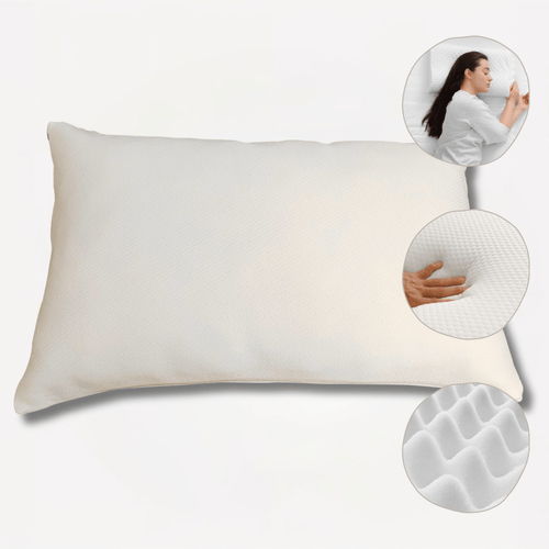 OLIVIA ROCCO Memory Foam Pillow Medium With Luxury Premium Fibre Filling Orthopaedic