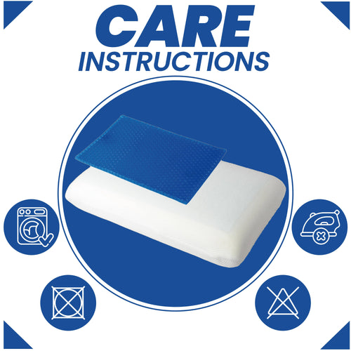 OLIVIA ROCCO Cooling Gel Memory Foam Pillow With Breathable Cover Orthopaedic Support