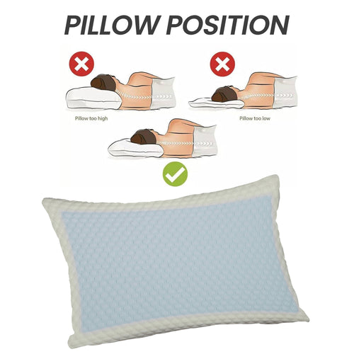 OLIVIA ROCCO Cooling Gel Memory Foam Pillow With Breathable Cover Orthopaedic Support