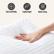 OLIVIA ROCCO 2 Pack Luxury Hotel Pillows Hypoallergenic Hollowfibre Soft Medium Support