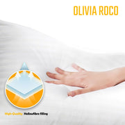 OLIVIA ROCCO 2 Pack Luxury Hotel Pillows Hypoallergenic Hollowfibre Soft Medium Support