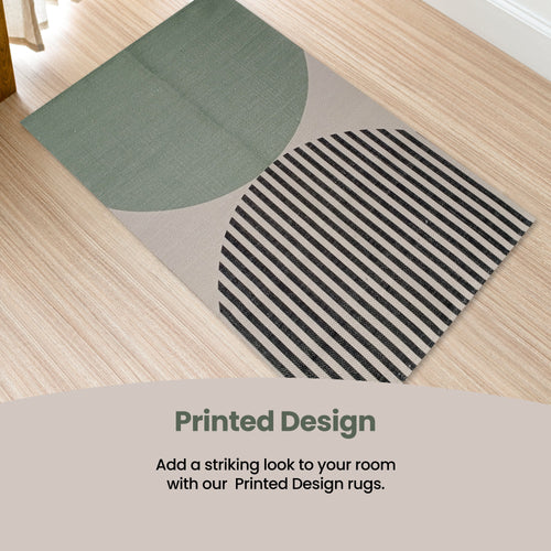 OLIVIA ROCCO Printed Rug Amphi Colour Non Slip Soft Durable Floor Rug For Living Room