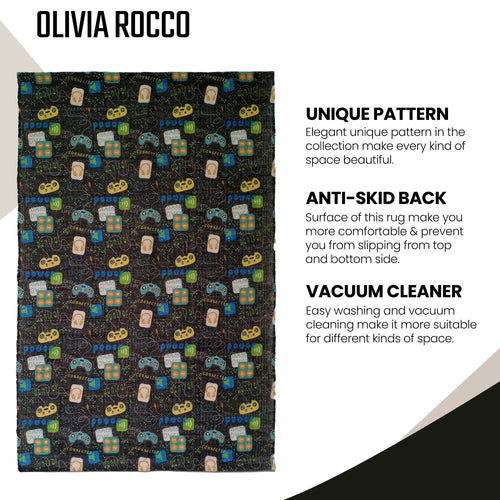 OLIVIA ROCCO Animal Print Non-Slip Soft Durable Floor Rug For Living Room Bedroom Hallway