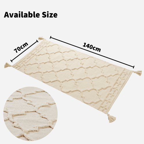 OLIVIA ROCCO Marrakesh Hand Woven Cotton Rug Eco Friendly Durable Carpet For Living Room