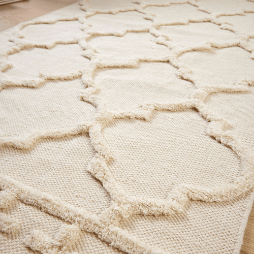 OLIVIA ROCCO Marrakesh Hand Woven Cotton Rug Eco Friendly Durable Carpet For Living Room