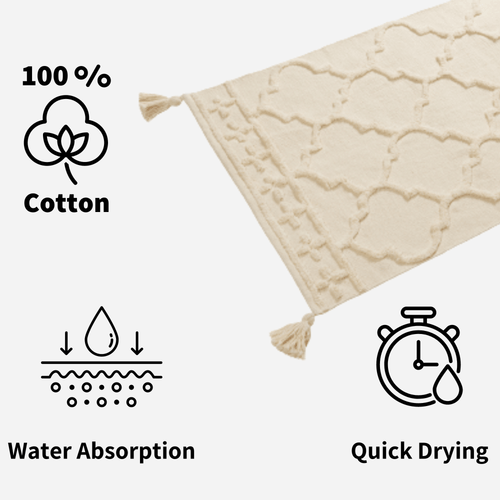 OLIVIA ROCCO Marrakesh Hand Woven Cotton Rug Eco Friendly Durable Carpet For Living Room
