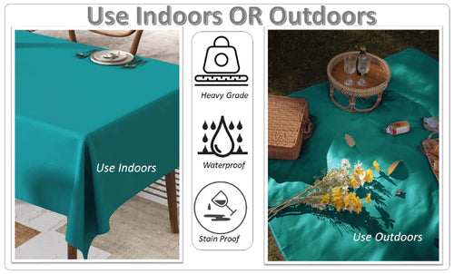 OLIVIA ROCCO Waterproof Wipe Clean Rectangular Tablecloth 145x200cm Stain Resistant