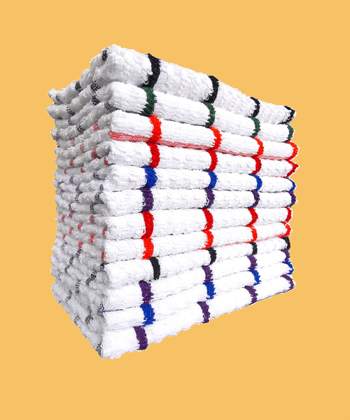 OLIVIA ROCCO Catering Grade Terry Tea Towels Pack Of 12 100% Cotton Super Soft Easy-Care Home Essential