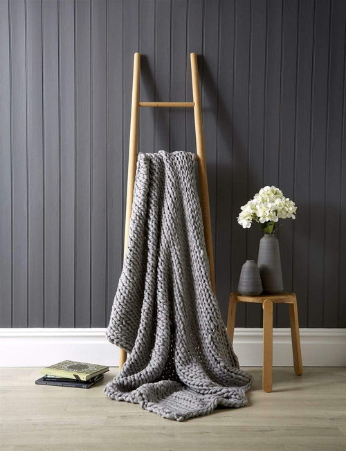 OLIVIA ROCCO Handmade Chunky Cable Knit Throw Oversized Super Soft Fleece Blanket Decor
