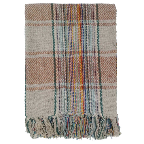 OLIVIA ROCCO Eco Friendly Recycled Cotton Picnic Blanket 130 x 150 cm Check Stripe Design