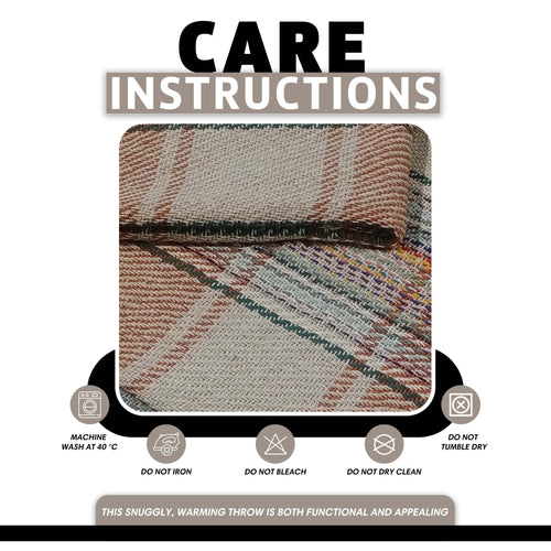 OLIVIA ROCCO Eco Friendly Recycled Cotton Picnic Blanket 130 x 150 cm Check Stripe Design