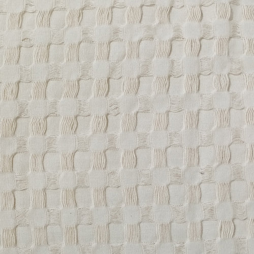 OLIVIA ROCCO Florian Checked Throw Blanket Natural Cotton Bedspread For Sofas Armchairs