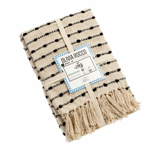 OLIVIA ROCCO Throw Blanket Lightweight Recycled Cotton Super Soft Eco Friendly Calming
