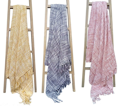 OLIVIA ROCCO French Tonal Chenille Throw 130 x 170 cm Luxuriously Soft Decorative Acrylic Cosy Sofa and Bedroom Layering