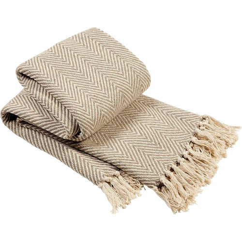 OLIVIA ROCCO Cotton Throw Super Soft Lightweight Eco Friendly Recycled Cotton For Sofa