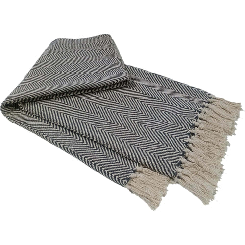 OLIVIA ROCCO Cotton Throw Super Soft Lightweight Eco Friendly Recycled Cotton For Sofa