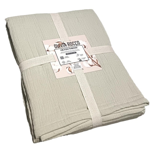 OLIVIA ROCCO Hilton Throw Blanket Reversible Quilted Design Lightweight For Sofa And Bed