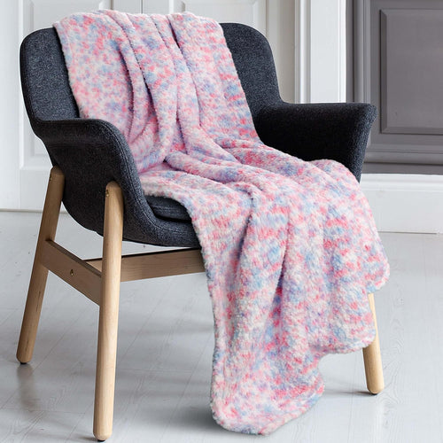 OLIVIA ROCCO Rainbow Teddy Fleece Throw For Kids 130 X 180 Cm Large Soft Blanket For Beds