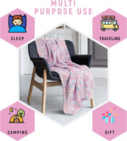 OLIVIA ROCCO Rainbow Teddy Fleece Throw For Kids 130 X 180 Cm Large Soft Blanket For Beds