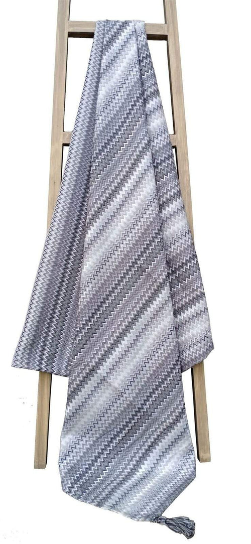 OLIVIA ROCCO Mia Bohemian Throw Blanket Tribal Striped Pattern Tasselled Edges for Sofas and Beds