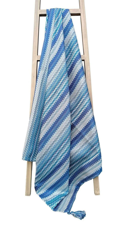 OLIVIA ROCCO Mia Bohemian Throw Blanket Tribal Striped Pattern Tasselled Edges for Sofas and Beds