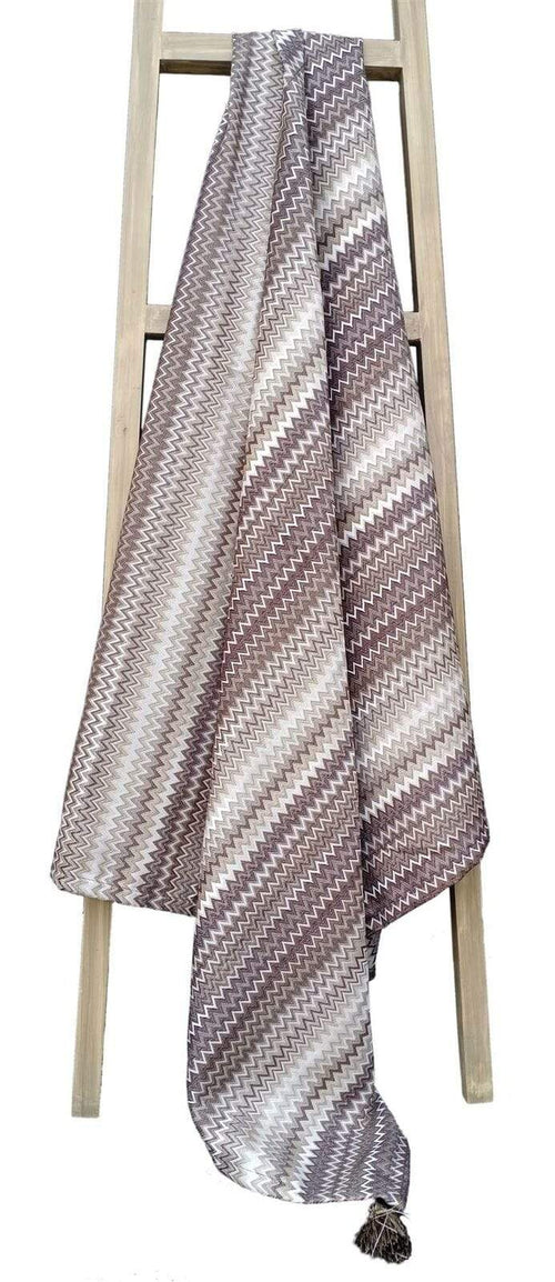 OLIVIA ROCCO Mia Bohemian Throw Blanket Tribal Striped Pattern Tasselled Edges for Sofas and Beds
