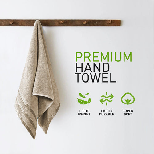 OLIVIA ROCCO Belmont Viscose Stripe Beige Towels 100% Cotton Hotel Quality Bath Towels