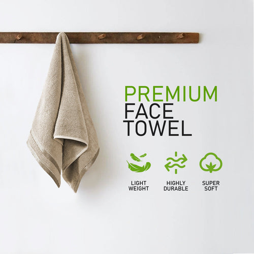 OLIVIA ROCCO Belmont Viscose Stripe Beige Towels 100% Cotton Hotel Quality Bath Towels