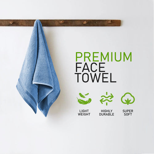 OLIVIA ROCCO Belmont Viscose Stripe Blue Towels 100% Cotton Hotel Quality Super Absorbent
