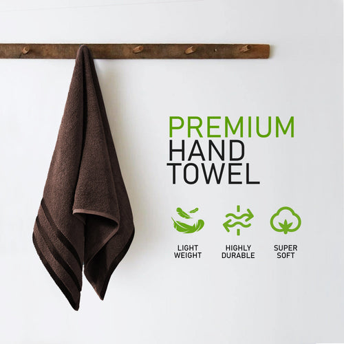 OLIVIA ROCCO Belmont Viscose Stripe Brown Towels 100% Cotton Hotel Quality Bath Towels