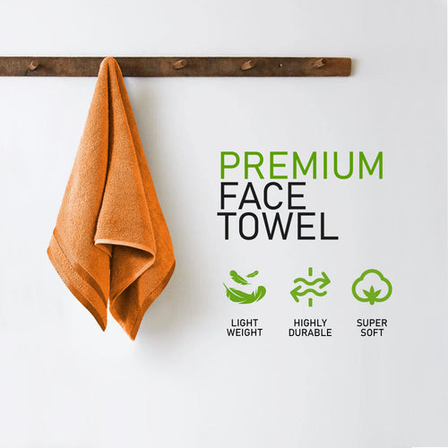 OLIVIA ROCCO Belmont Viscose Stripe Orange Towels 100% Cotton Hotel Quality Bath Towels