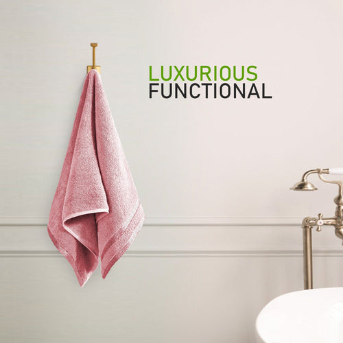 OLIVIA ROCCO Belmont Viscose Stripe Pink Towels 100% Cotton Hotel Quality Super Absorbent