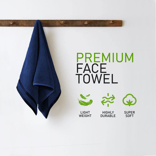 OLIVIA ROCCO Belmont Viscose Stripe Royal Blue Towels 100% Cotton Hotel Quality 10 Piece