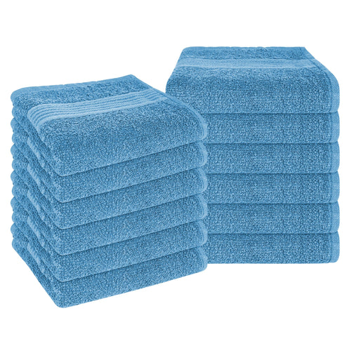 OLIVIA ROCCO Rhodes Towel Aqua 100% Cotton Hotel Quality Soft Super Absorbent Hand Towels