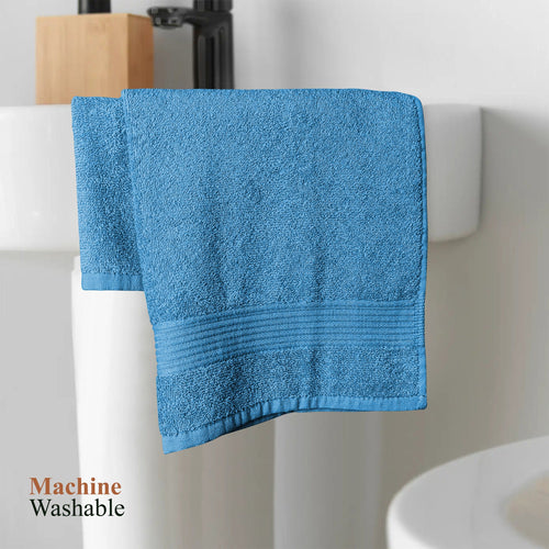 OLIVIA ROCCO Rhodes Towel Aqua 100% Cotton Hotel Quality Soft Super Absorbent Hand Towels