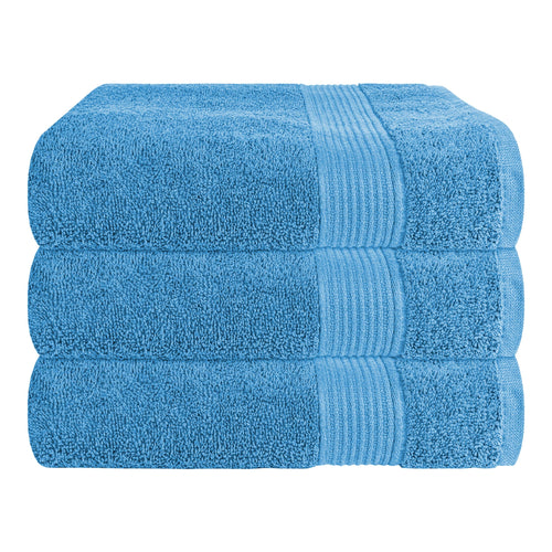 OLIVIA ROCCO Rhodes Towel Aqua 100% Cotton Hotel Quality Soft Super Absorbent Hand Towels