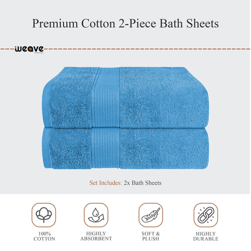 OLIVIA ROCCO Rhodes Towel Aqua 100% Cotton Hotel Quality Soft Super Absorbent Hand Towels