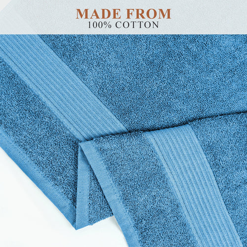 OLIVIA ROCCO Rhodes Towel Aqua 100% Cotton Hotel Quality Soft Super Absorbent Hand Towels